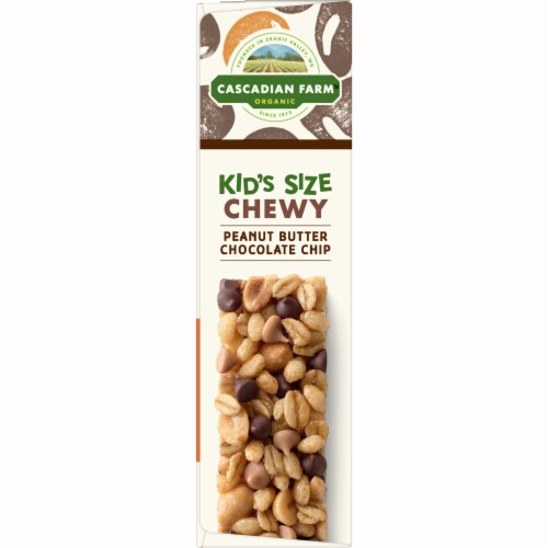 Cascadian Farm™ Organic Peanut Butter Chocolate Chip Kid's Size Chewy Granola Bars Perspective: left