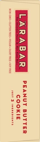 Larabar Peanut Butter Cookie Fruit and Nut Bars Perspective: left