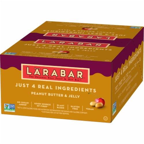 Larabar Peanut Butter & Jelly Fruit and Nut Bars Perspective: left