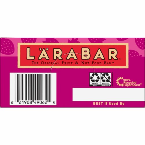 Larabar Strawberry Spinach Cashew Fruits and Greens Bars Perspective: left