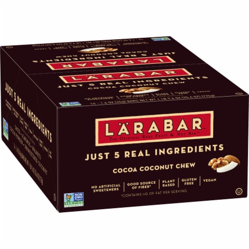 Larabar Cocoa Coconut Chew Fruit and Nut Bars Perspective: left