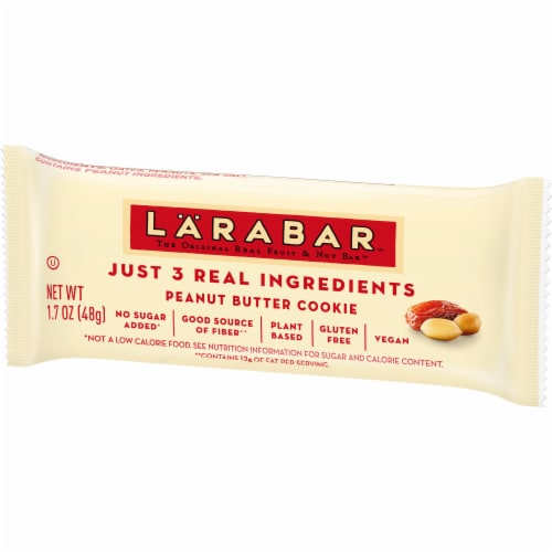 Larabar Peanut Butter Cookie Fruit and Nut Bars Perspective: left
