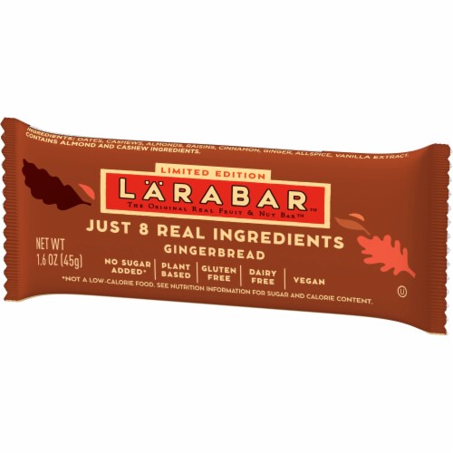Larabar Gingerbread Fruit and Nut Bars Perspective: left