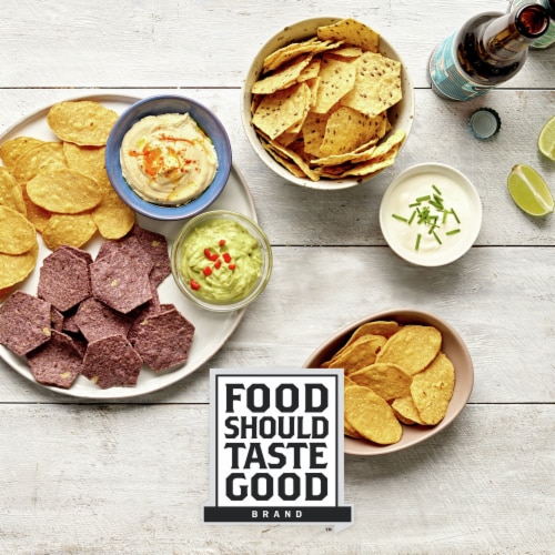 Food Should Taste Good Gluten Free Sweet Potato Tortilla Chips Perspective: left