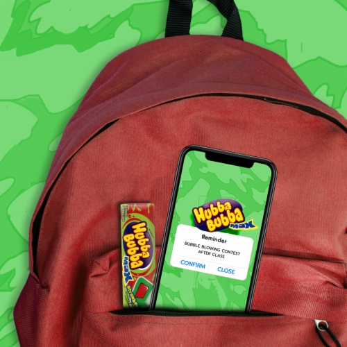 Hubba Bubba Max Strawberry Watermelon Bubble Gum Pack Perspective: left