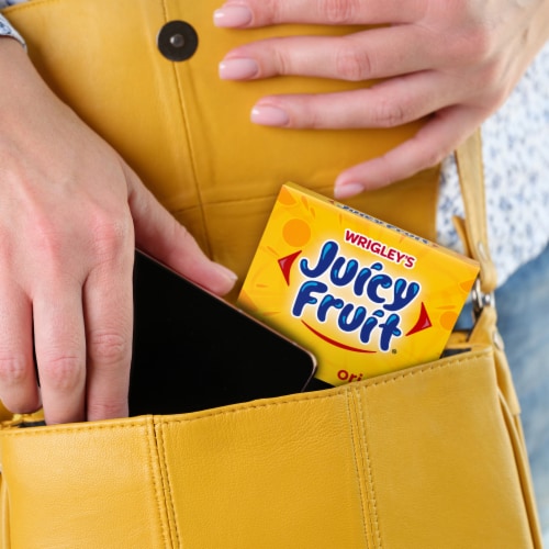 JUICY FRUIT Original Bubble Gum Single Pack Perspective: left