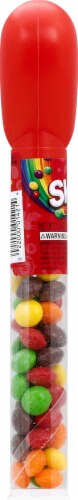 SKITTLES Original Valentine's Candy Tube with Heart Topper Perspective: left