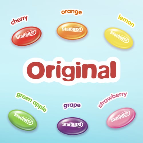 Starburst Original Jelly Beans Chewy Candy Share Size Bag Perspective: left