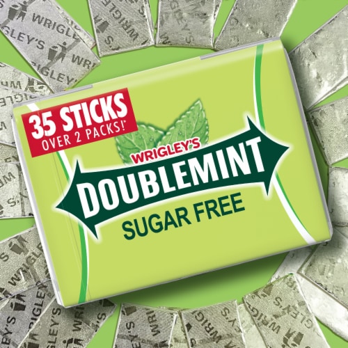 Wrigley's Doublemint Mint Gum Chewing Gum Mega Pack Perspective: left