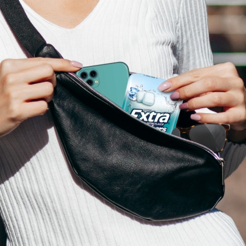 Extra Gum Refreshers Polar Ice Sugar Free Chewing Gum Bottle Perspective: left