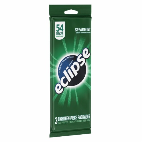 Eclipse® Sugar Free Spearmint Sugarfree Gum Perspective: left