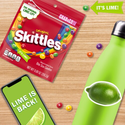Skittles Original Chewy Candy Grab N Go Bag Perspective: left
