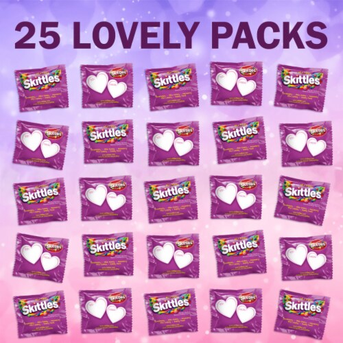 Skittles Wild Berry Valentine Class Exchange Candy Perspective: left