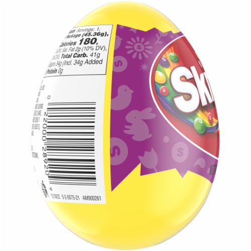SKITTLES Original Chewy Candy Filled Easter Egg Easter Basket Candy Perspective: left