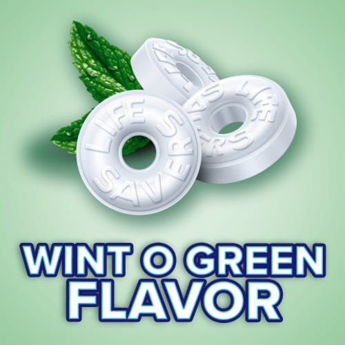 Life Savers Wint-O-Green Summer Candy Hard Mints Party Size Bag Perspective: left