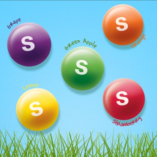 Skittles Original Chewy Easter Candy Bunny Easter Basket Cane Perspective: left