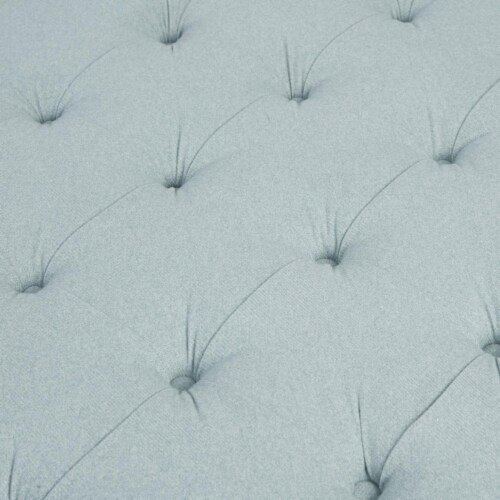 MARTHA STEWART Button Tufted Accent Ottoman with Blue Finish MT101-0171 Perspective: left