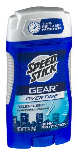 Speed Stick Gear Overtime Relentless Antiperspirant Deodorant Perspective: left