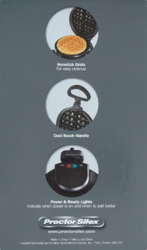 Proctor Silex® Belgian Flip Waffle Baker - Black Perspective: left