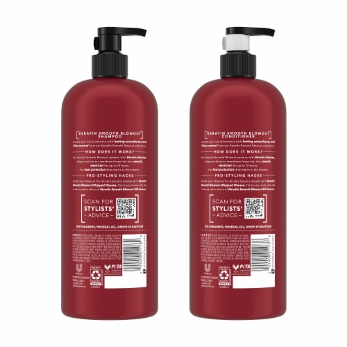 TRESemmé Keratin Smooth Shampoo and Conditioner Perspective: left
