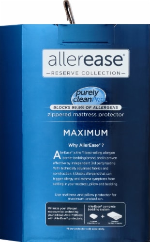 AllerEase Maximum Allergy and Bedbug Mattress Protector Perspective: left