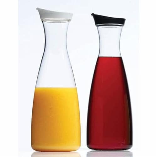 Prodyne J-36-W Acrylic Juice Jar 36 Oz. White Lid- Pack of 12 Perspective: left