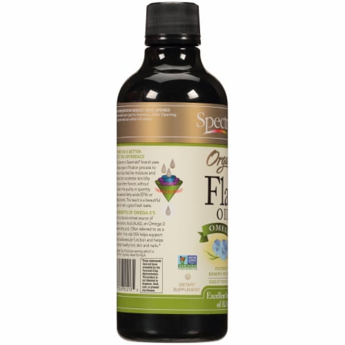 Spectrum Essentials® Organic Omega 3 Flax Oil Perspective: left