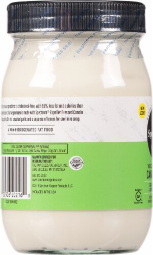 Spectrum Eggless Vegan Light Canola Mayonnaise Perspective: left