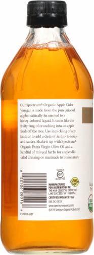 Spectrum Organic Raw Apple Cider Vinegar Perspective: left