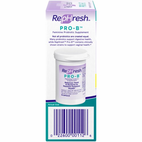RepHresh™ Pro-B™ Probiotic Feminine Supplement Capsules Perspective: left