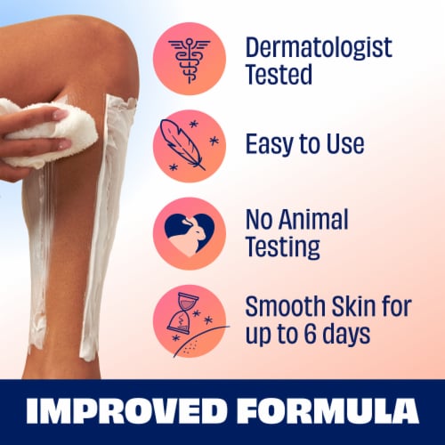 Nair Hair Remover Shower Cream Sensitive Formula with Coconut Oil and Vitamin E Perspective: left