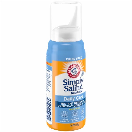Arm & Hammer Simply Saline Drug Free Instant Relief Nasal Mist Perspective: left