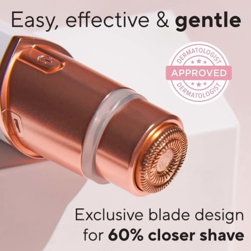 Finishing Touch Flawless Facial Hair Remover Electric Razor Perspective: left