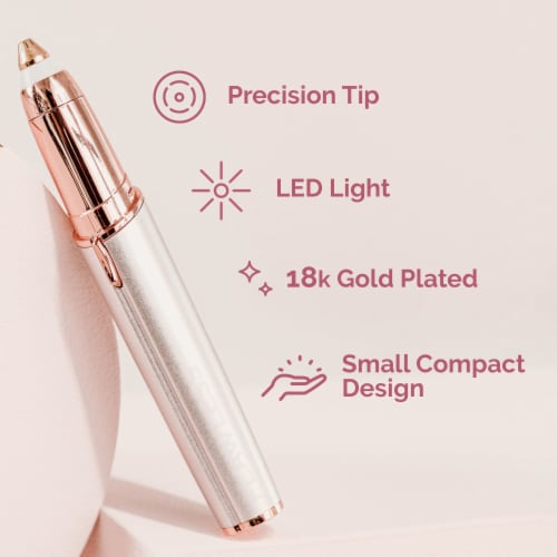 Finishing Touch Flawless Brows Electric Razor Eyebrow Hair Remover Perspective: left
