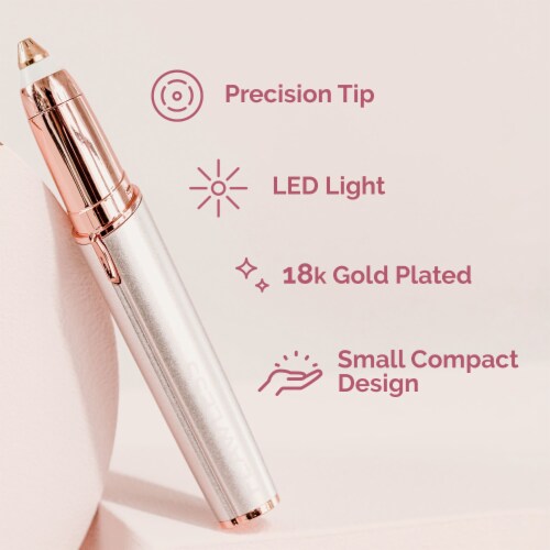 Finishing Touch Flawless Brows Electric Razor Eyebrow Hair Remover Perspective: left