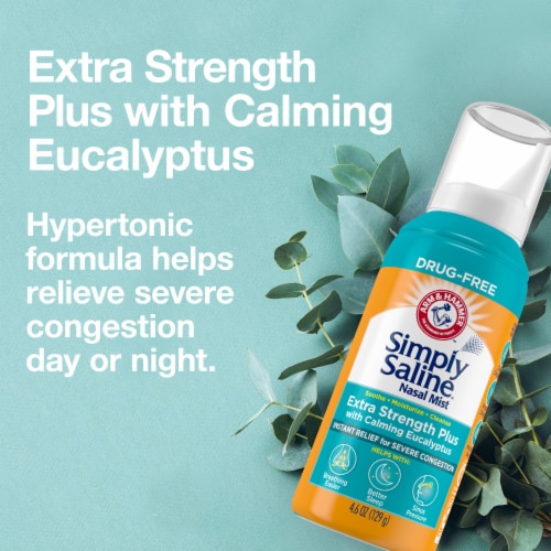Arm & Hammer™ Simply Saline™ Extra Strength+ Nasal Spray Perspective: left