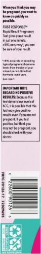First Response™ Rapid Result Pregnancy Test Kit Perspective: left