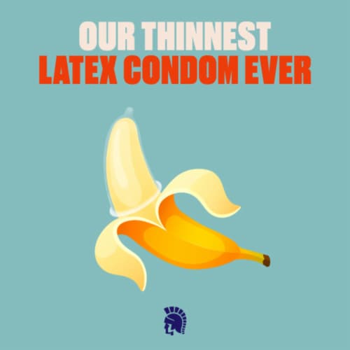 Trojan BareSkin Lubricated Thin Condoms Perspective: left