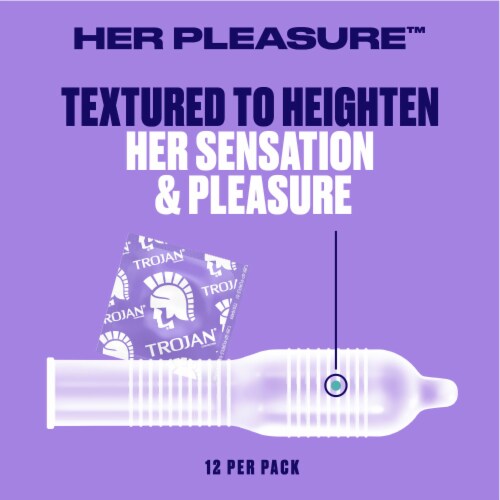 Trojan® Pleasure Pack Lubricated Latex Condoms Variety Pack Perspective: left