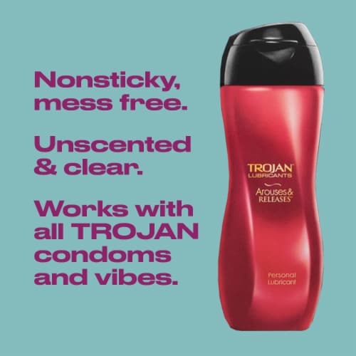 Trojan™ Premium Collection Arouses & Releases™ Personal Lubricant Perspective: left