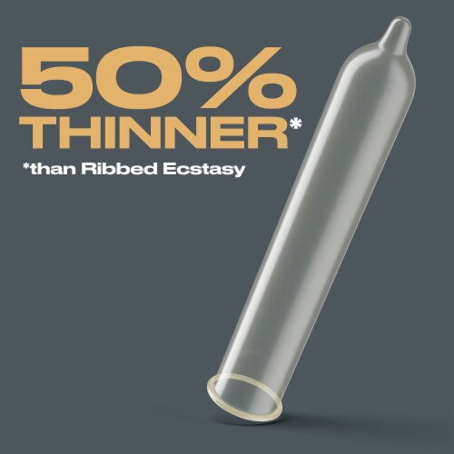 Trojan BareSkin Lubricated Thin Condoms Perspective: left