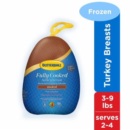 Butterball Frozen Fully Cooked Smoked Bone-In Turkey Breast Perspective: left