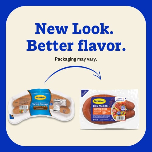 Butterball Fully Cooked Natural Hardwood Smoked Turkey Sausage Perspective: left