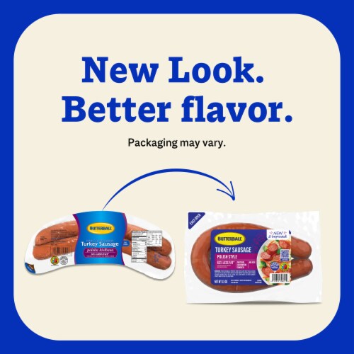 Butterball Fully Cooked Polish Style Turkey Sausage Perspective: left