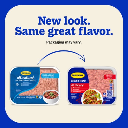 Butterball All Natural Fresh Ground Turkey, 85%/15%, 16oz, 1 Tray Perspective: left