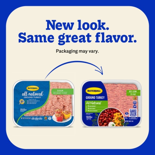 Butterball All Natural Fresh 93/7 Ground Turkey - 1lb Perspective: left