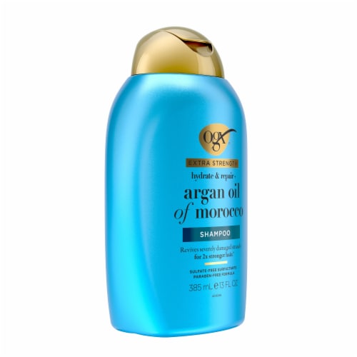 OGX Extra Strength Argan Oil Of Morocco Hydrating Shampoo Perspective: left