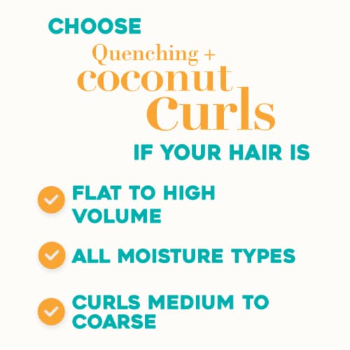 Quenching + Coconut Curls Curl-Defining Conditioner, Nourishing with Coconut Oil Citrus Oil & Honey Perspective: left