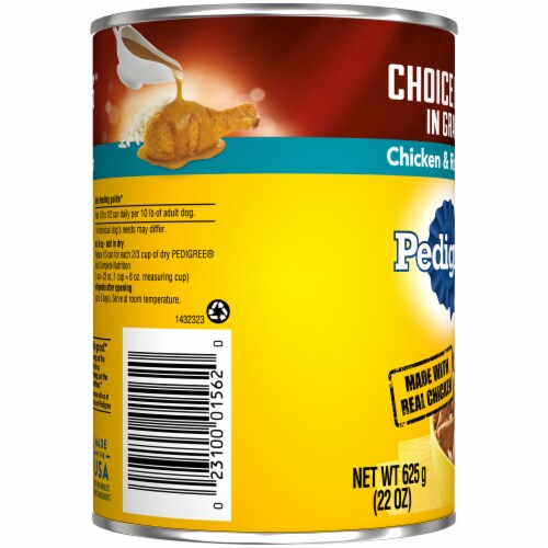 Pedigree Choice Cuts in Gravy Chicken & Rice Flavor Wet Dog Food Perspective: left