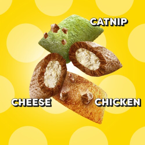 Temptations MixUps Crunchy and Soft Cat Treats Catnip Fever Flavor Perspective: left